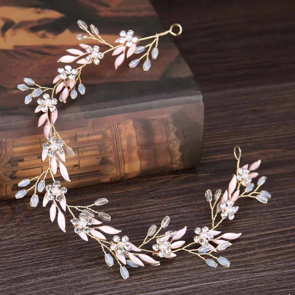 GETNOIVAS Bridal Flower Ribbon Headband