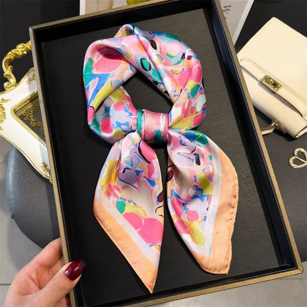 Bohemian Style Print Luxury Silk Scarf