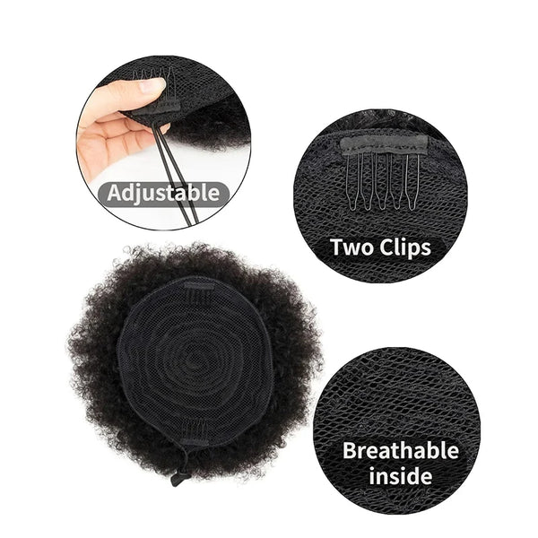 4Inch Synthetic Afro Puff Hair Donut Chignon