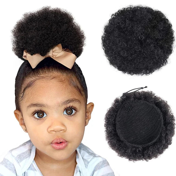 4Inch Synthetic Afro Puff Hair Donut Chignon