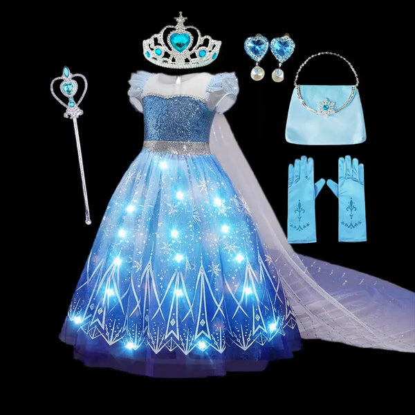 Elsa Ponytail/Light Up Dress/Accessories