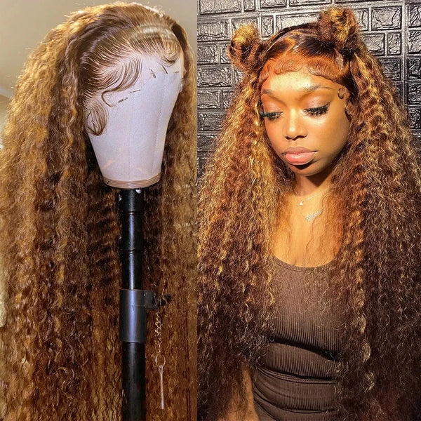 Hairacle Brazilian Honey Blonde Deep Wave Remy Lace Front Human Hair Wig
