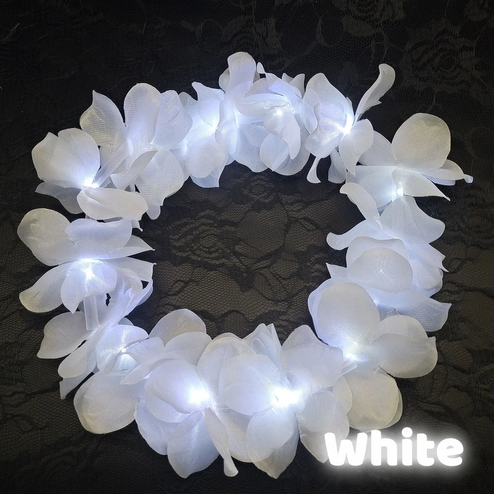 LED Hawaiian Floral Light Up Flower Crown (Bulk Buy)