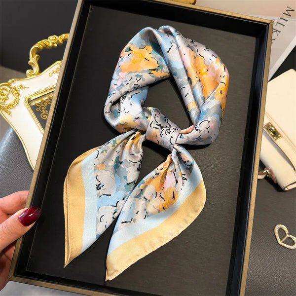 Bohemian Style Print Luxury Silk Scarf