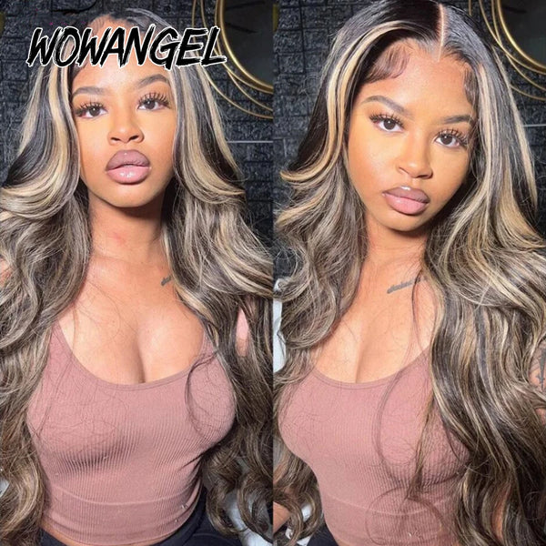 WowAngel Brazilian HD Glueless Highlight Body Wave Wig