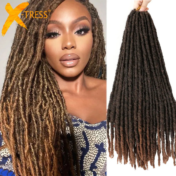 X-Tress Synthetic Faux Locs Ombre Color Braiding Hair Extensions