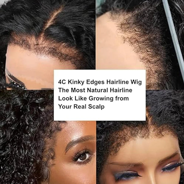DC Hair Malaysian Bob Kinky Curly Human Hair Frontal Wig