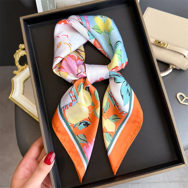 Bohemian Style Print Luxury Silk Scarf