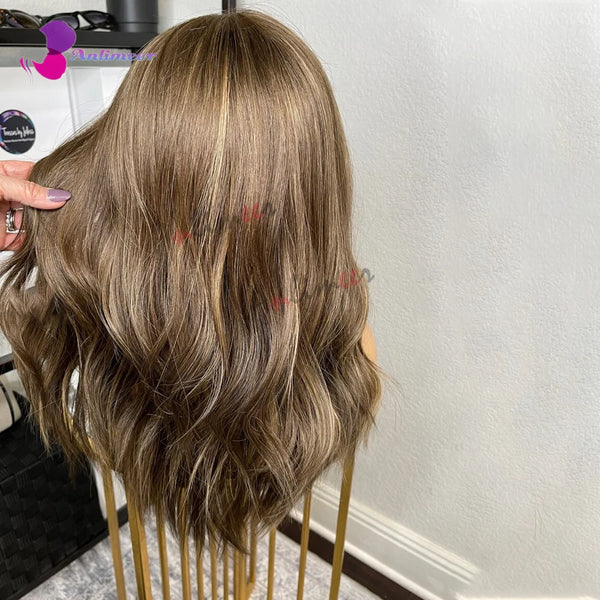 Anlimeer Brazilian Highlighted Body Wave Remy Human Hair Wig