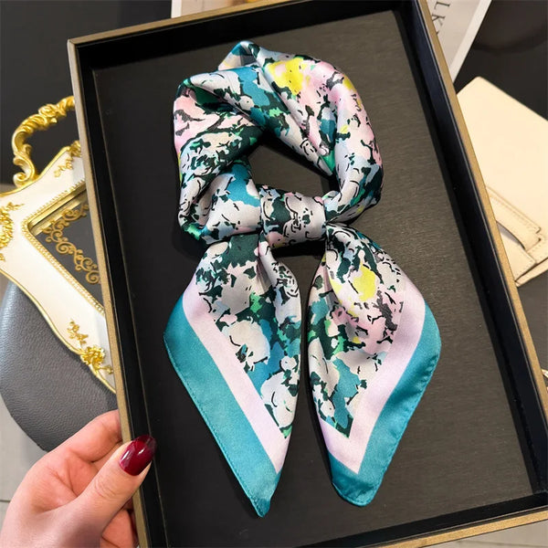 Bohemian Style Print Luxury Silk Scarf
