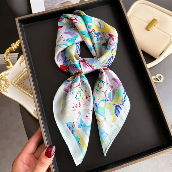 Bohemian Style Print Luxury Silk Scarf