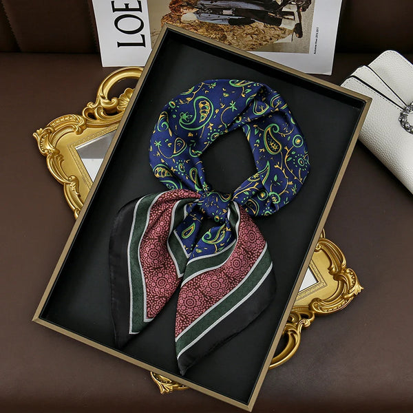 Bohemian Style Print Luxury Silk Scarf