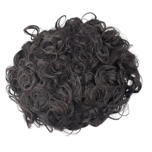 Ehairc 100% Curly Breathable Durable Human Hair Prosthesis