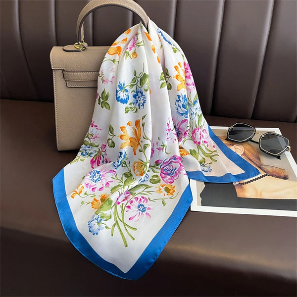 Bohemian Style Print Luxury Silk Scarf
