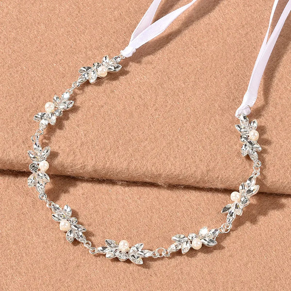 GETNOIVAS Bridal Flower Ribbon Headband