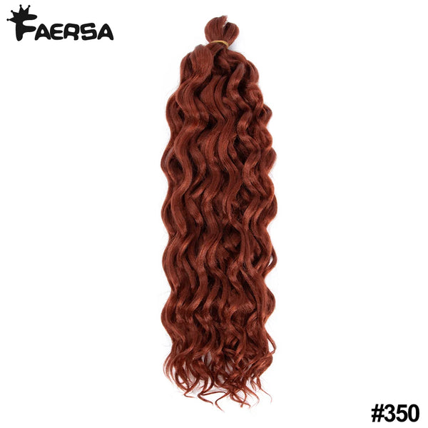 Faersa Synthetic Deep Wavy Twist Colorful Crochet Hair