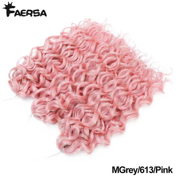 Faersa Synthetic Deep Wavy Twist Colorful Crochet Hair