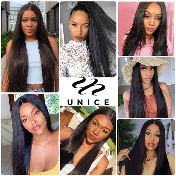 UNICE Brazilian Virgin Bone Straight Human Hair Bundles
