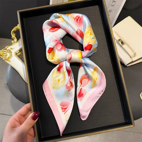 Bohemian Style Print Luxury Silk Scarf