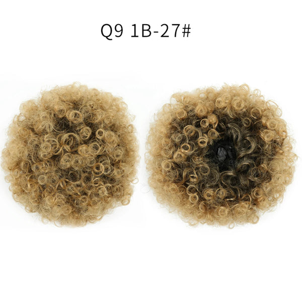 Zenyinfa Synthetic Clip In/Drawstring Afro Puffs