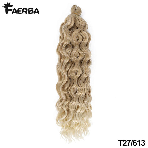 Faersa Synthetic Deep Wavy Twist Colorful Crochet Hair
