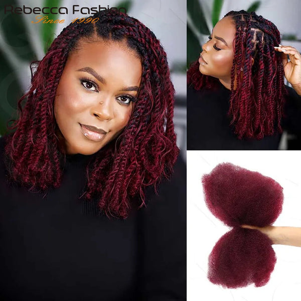 QVR Afro Kinky Bulk Three Colors P4/30/27 Human Hair For Braiding Dreadlock Hair 50g Per Pack Virgin Remy Human Hair Extensions