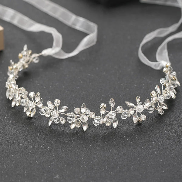 GETNOIVAS Bridal Flower Ribbon Headband