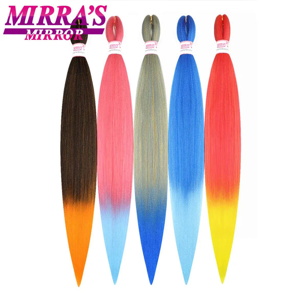 Mirra's Mirror Colorful 28" Synthetic Pre Stretched Jumbo Braiding Hair