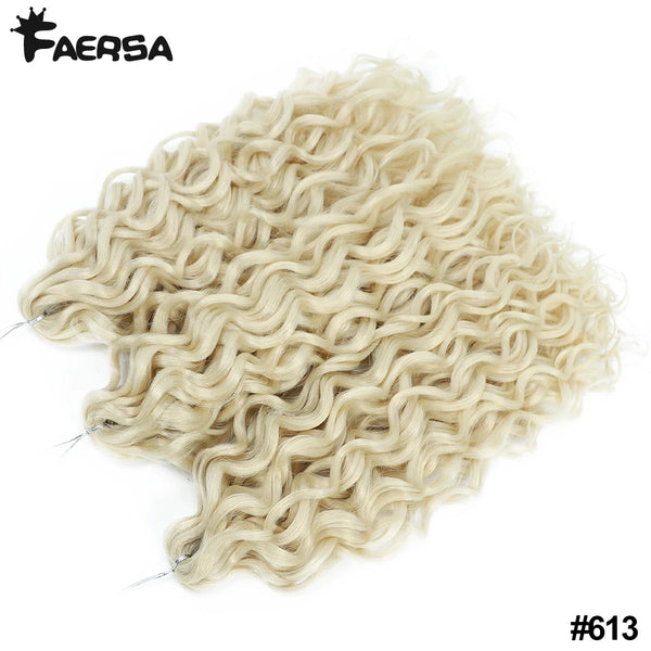 Faersa Synthetic Deep Wavy Twist Colorful Crochet Hair
