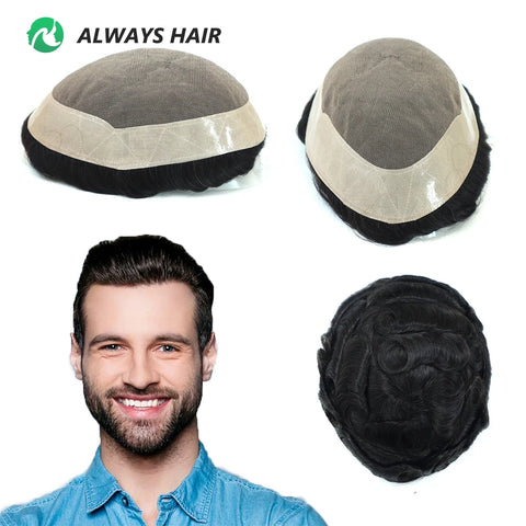 Always Hair Durable Fine Mono Indian Human Hair Prosthesis