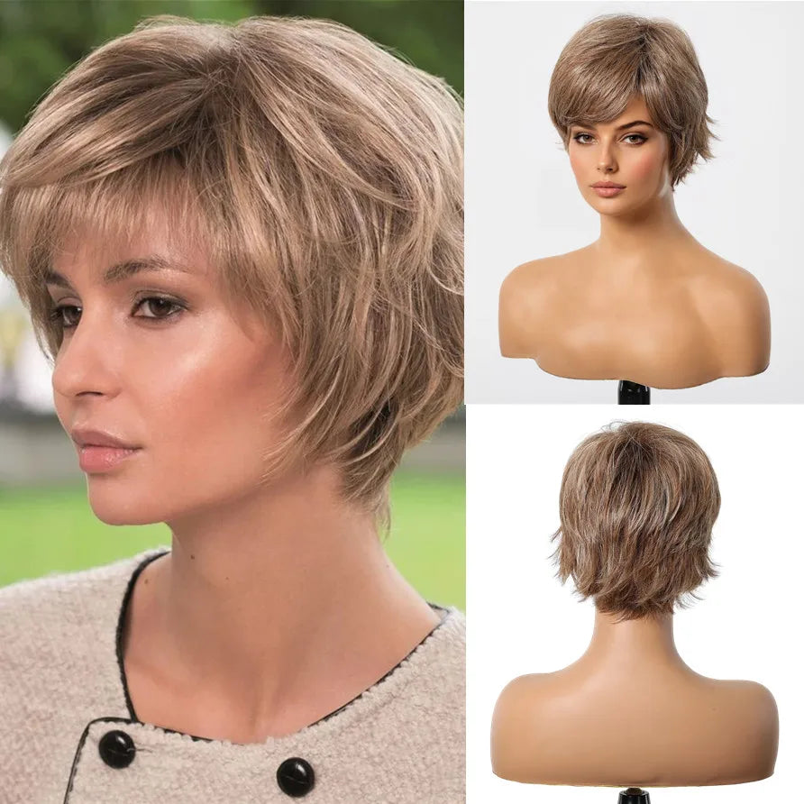 Highcube Synthetic Pixie Cut High Temperature Hair Wig