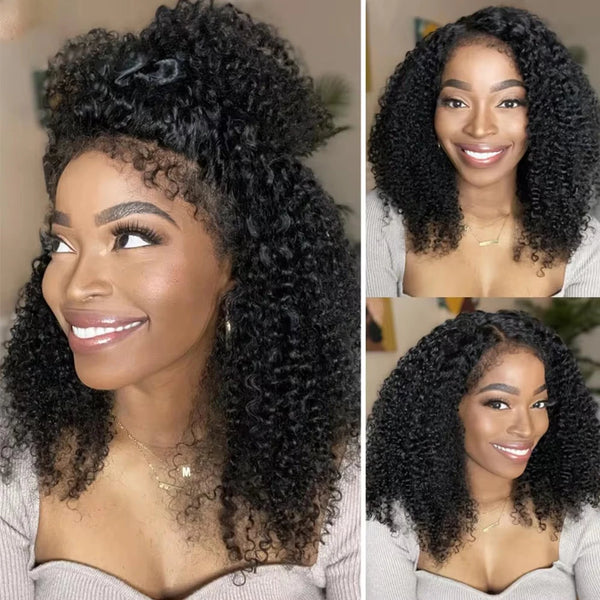 DC Hair Malaysian Bob Kinky Curly Human Hair Frontal Wig