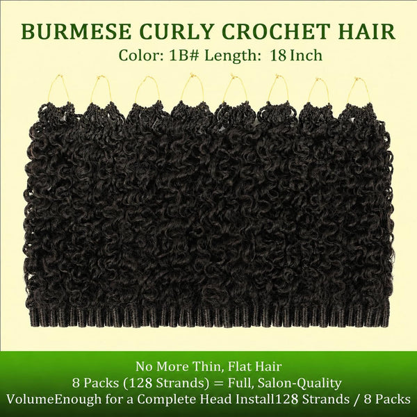 Burmese Synthetic Pre-Looped Crochet Hair