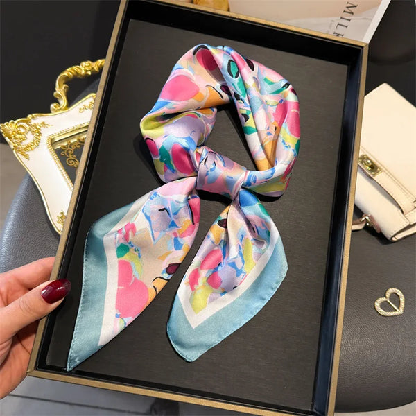 Bohemian Style Print Luxury Silk Scarf