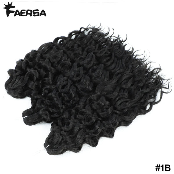 Faersa Synthetic Deep Wavy Twist Colorful Crochet Hair