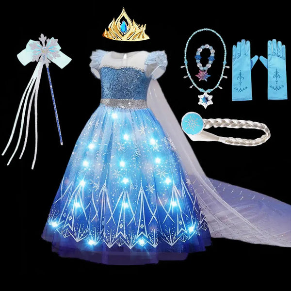 Elsa Ponytail/Light Up Dress/Accessories