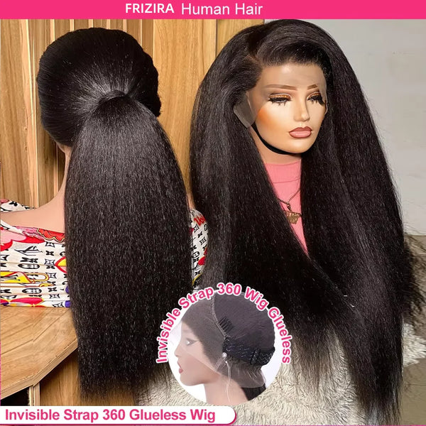 Afybea Brazilian 360 Lace Frontal Yaki Straight Remy Human Hair
