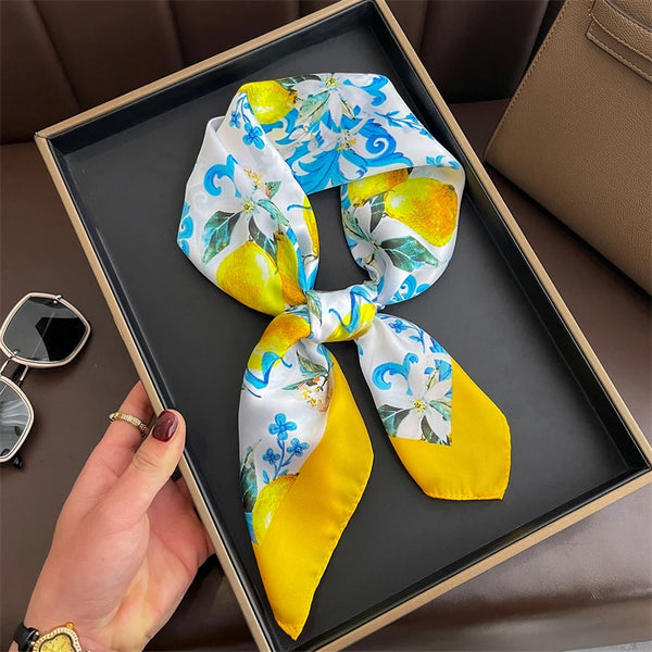 Bohemian Style Print Luxury Silk Scarf