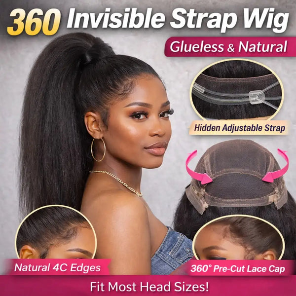 Wowear Brazilian 360 Transparent Full Lace Glueless Remy Human Hair Wig