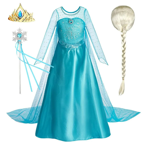 Elsa Princess Costume Dress/Accessories