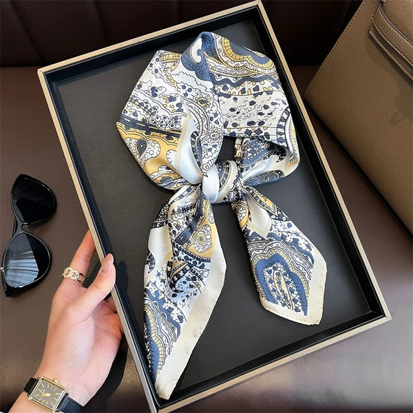 Bohemian Style Print Luxury Silk Scarf