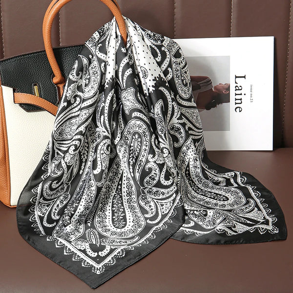 Bohemian Style Print Luxury Silk Scarf