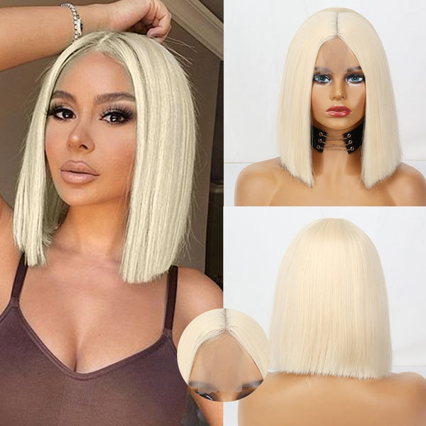 Voguesi Synthetic Middle Part Heat Resistant Wig