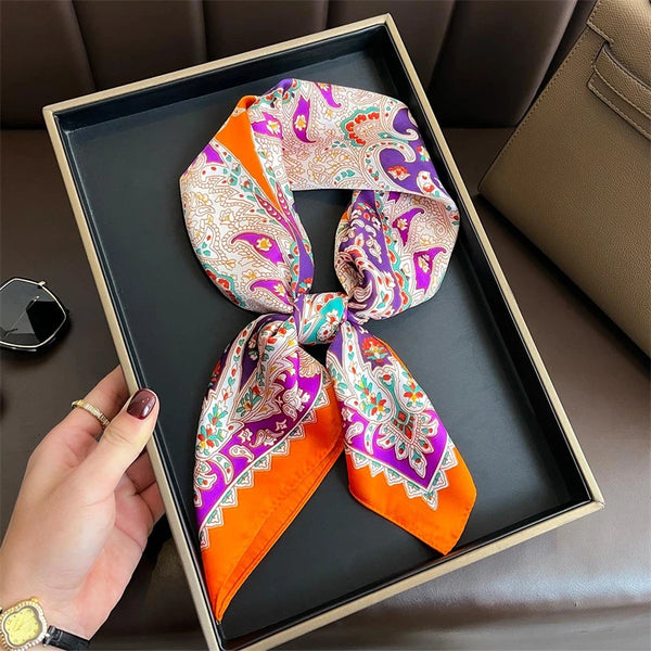 Bohemian Style Print Luxury Silk Scarf