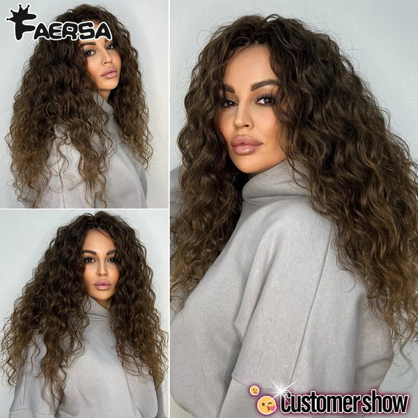 Faersa Synthetic Deep Wavy Twist Colorful Crochet Hair