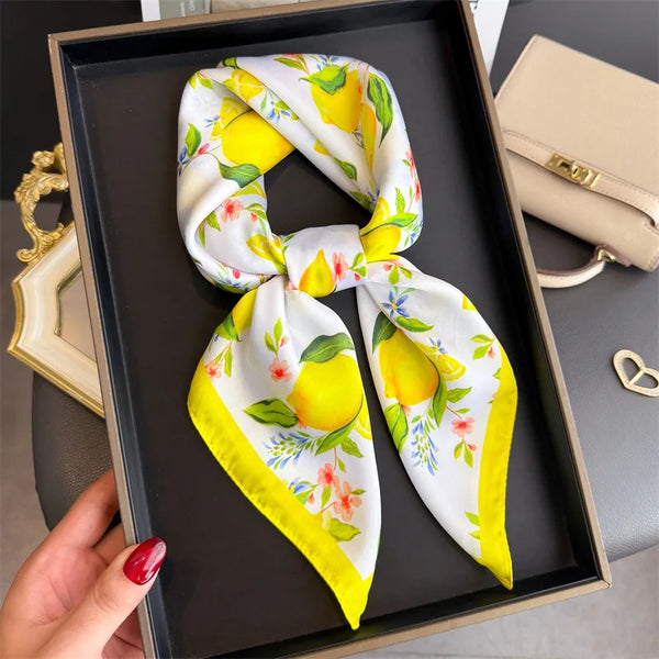 Bohemian Style Print Luxury Silk Scarf