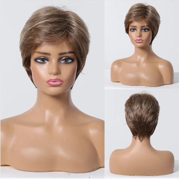 Highcube Synthetic Pixie Cut High Temperature Hair Wig