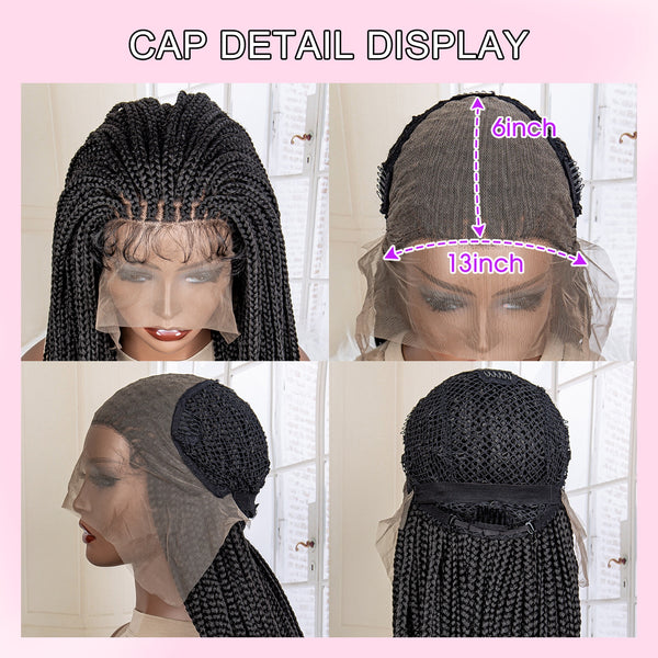 Ultimate Synthetic Knotless Braided 13x6 Lace Frontal Wig with Baby Hair