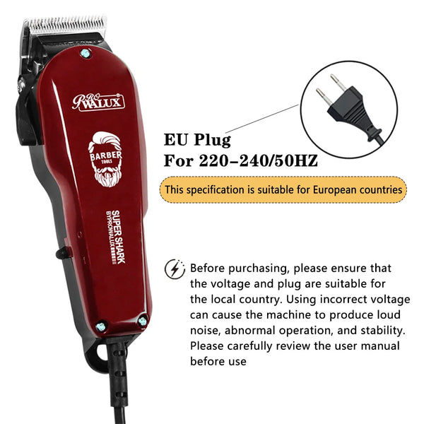 WALUX Professional AC220-240V Hair Clipper/Trimmer