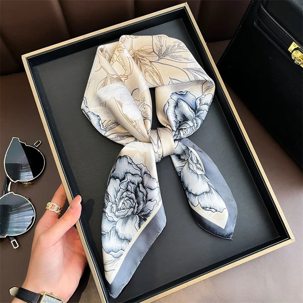 Bohemian Style Print Luxury Silk Scarf